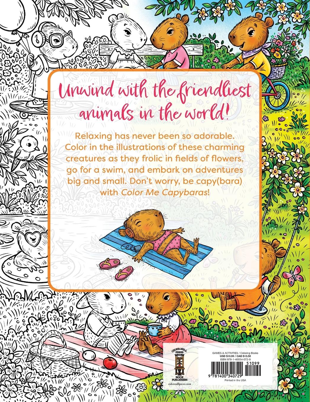 Rückseitencover Color Me Capybaras