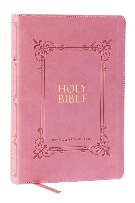 Vorderes Coverbild KJV Holy Bible: Large Print with 53,000 Center-Column Cross References, Pink Leathersoft, Red Letter, Comfort Print (Thumb Indexed): King James Version