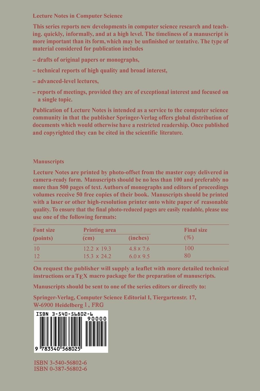 Rückseitencover Ada-Europe '93