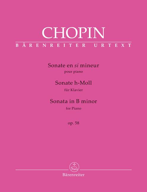 Vorderes Coverbild Sonate für Klavier h-Moll op. 58