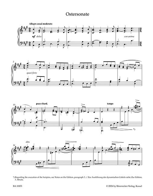Beispielinhalt (Bild) Ostersonate für Klavier