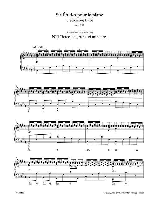 Beispielinhalt (Bild) Six Études für Klavier op. 111 -Deuxième livre-