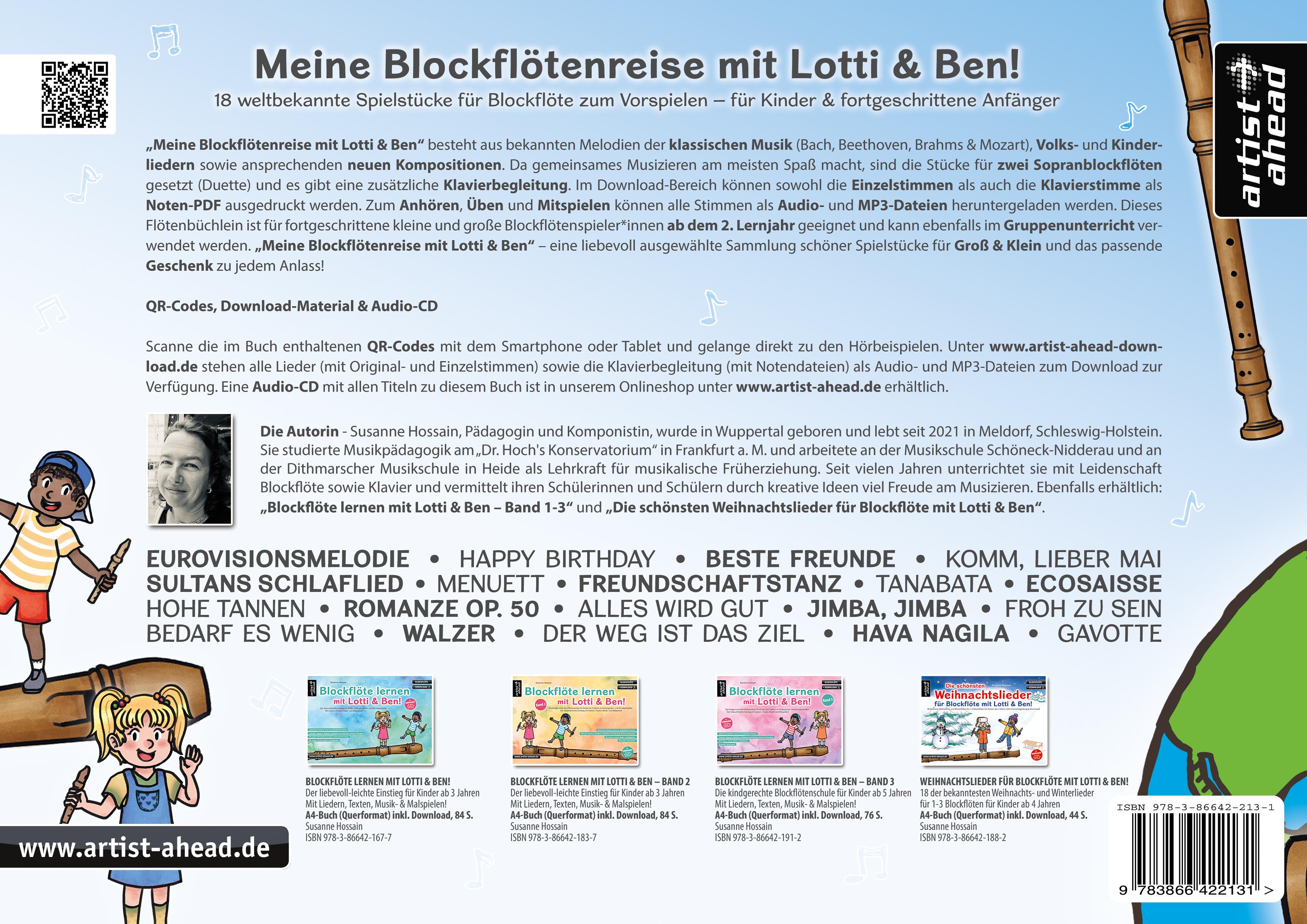 Rückseitencover Meine Blockflötenreise mit Lotti & Ben!