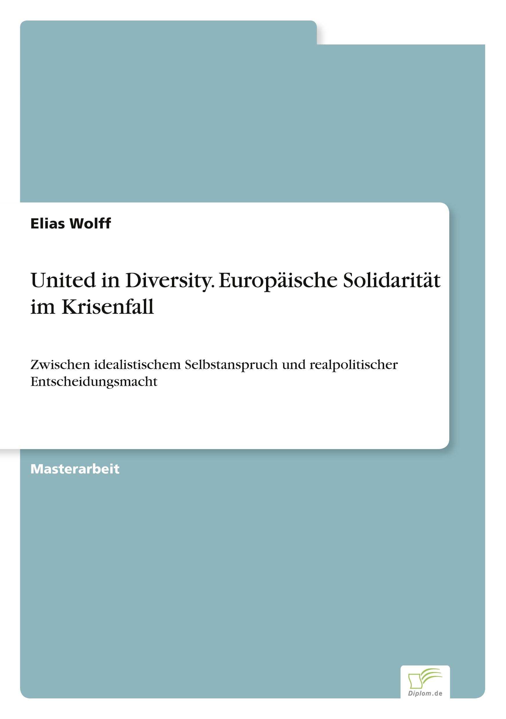 Vorderes Coverbild United in Diversity. Europäische Solidarität im Krisenfall
