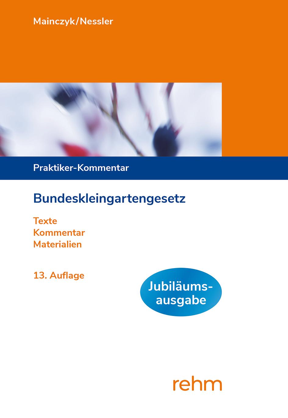 Vorderes Coverbild Bundeskleingartengesetz