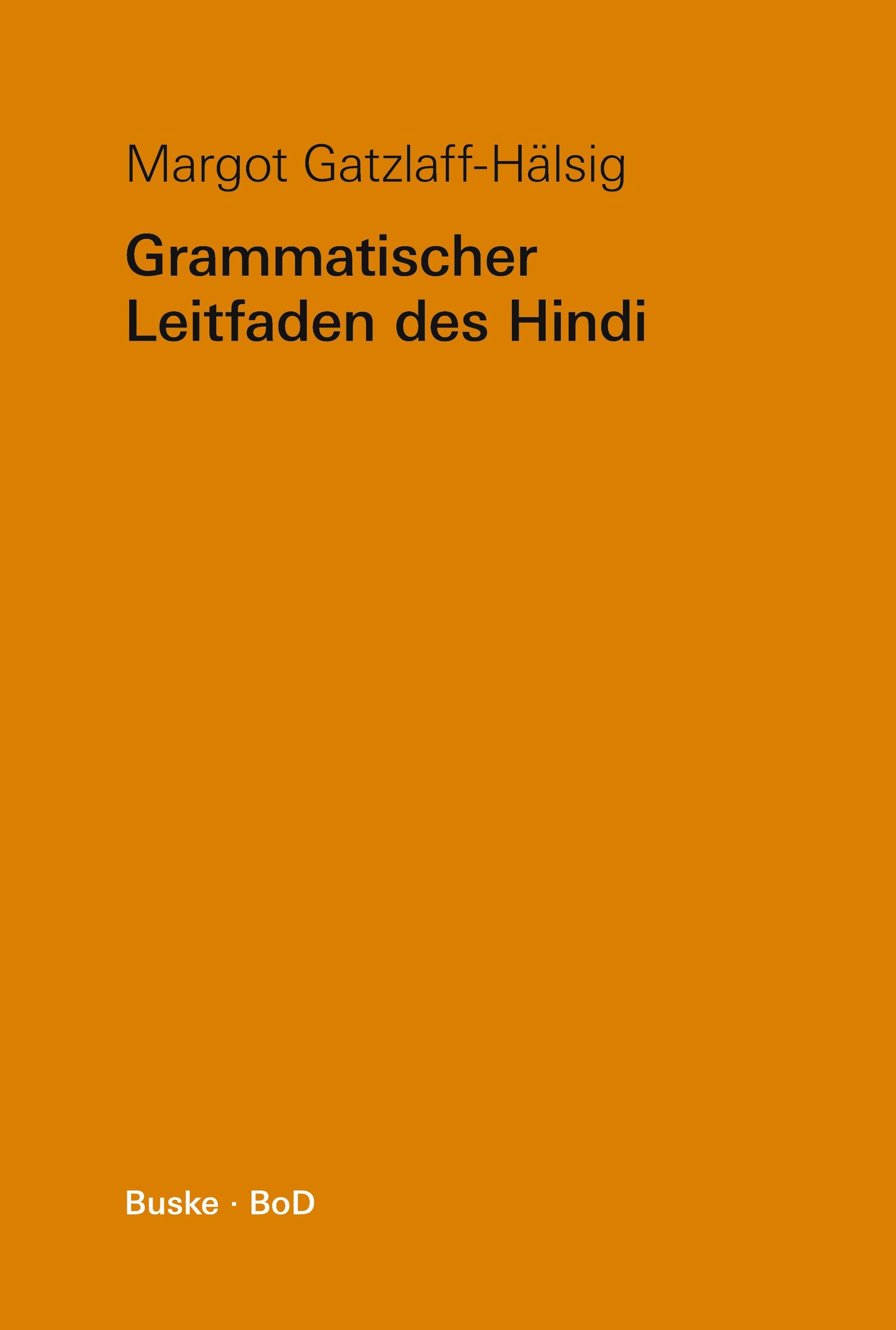 Vorderes Coverbild Grammatischer Leitfaden des Hindi