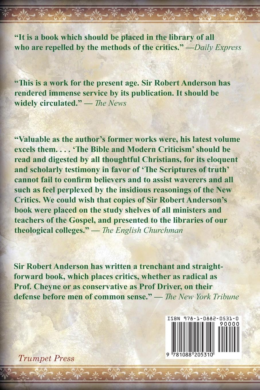 Rückseitencover The Bible and Modern Criticism