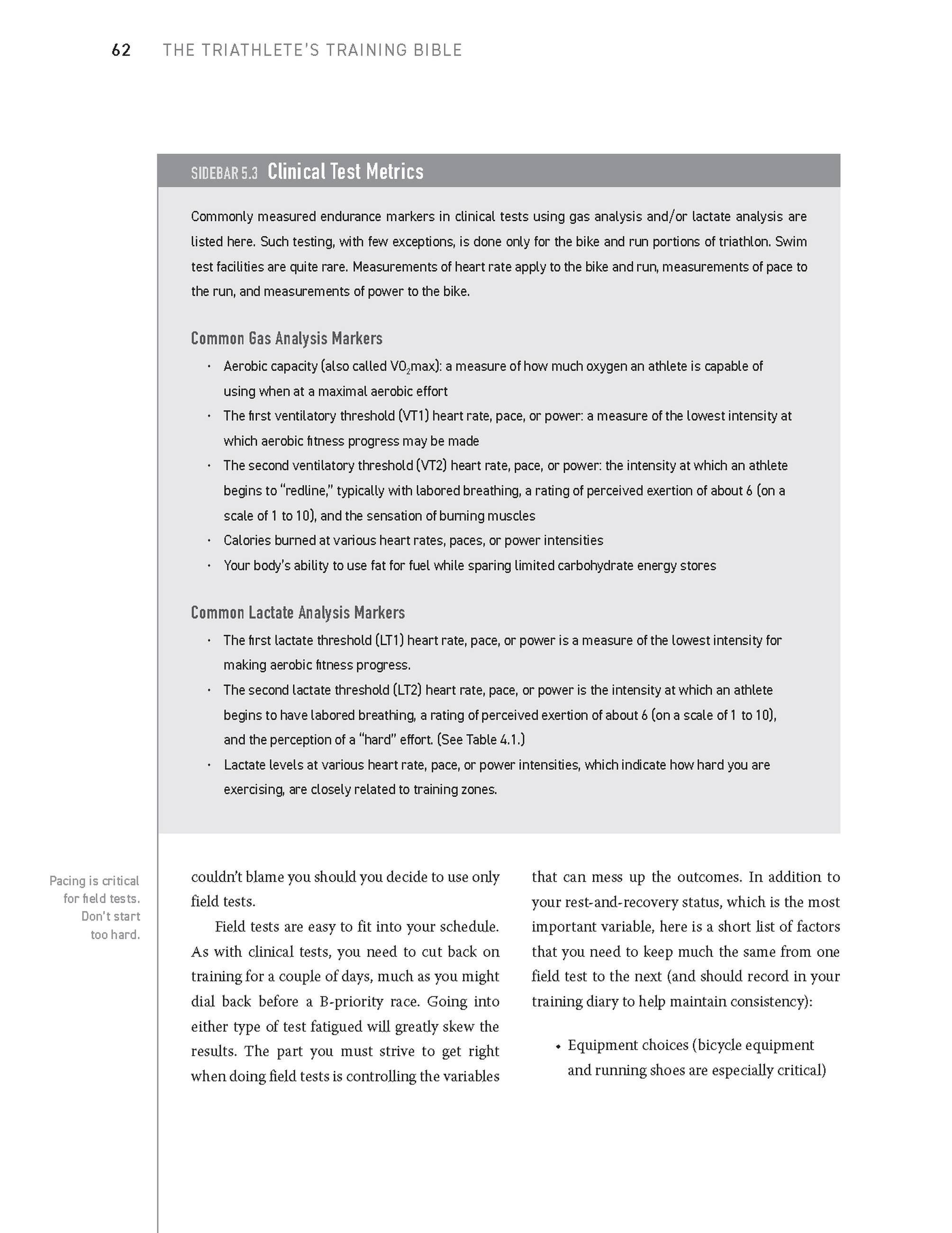 Beispielinhalt (Bild) The Triathlete's Training Bible