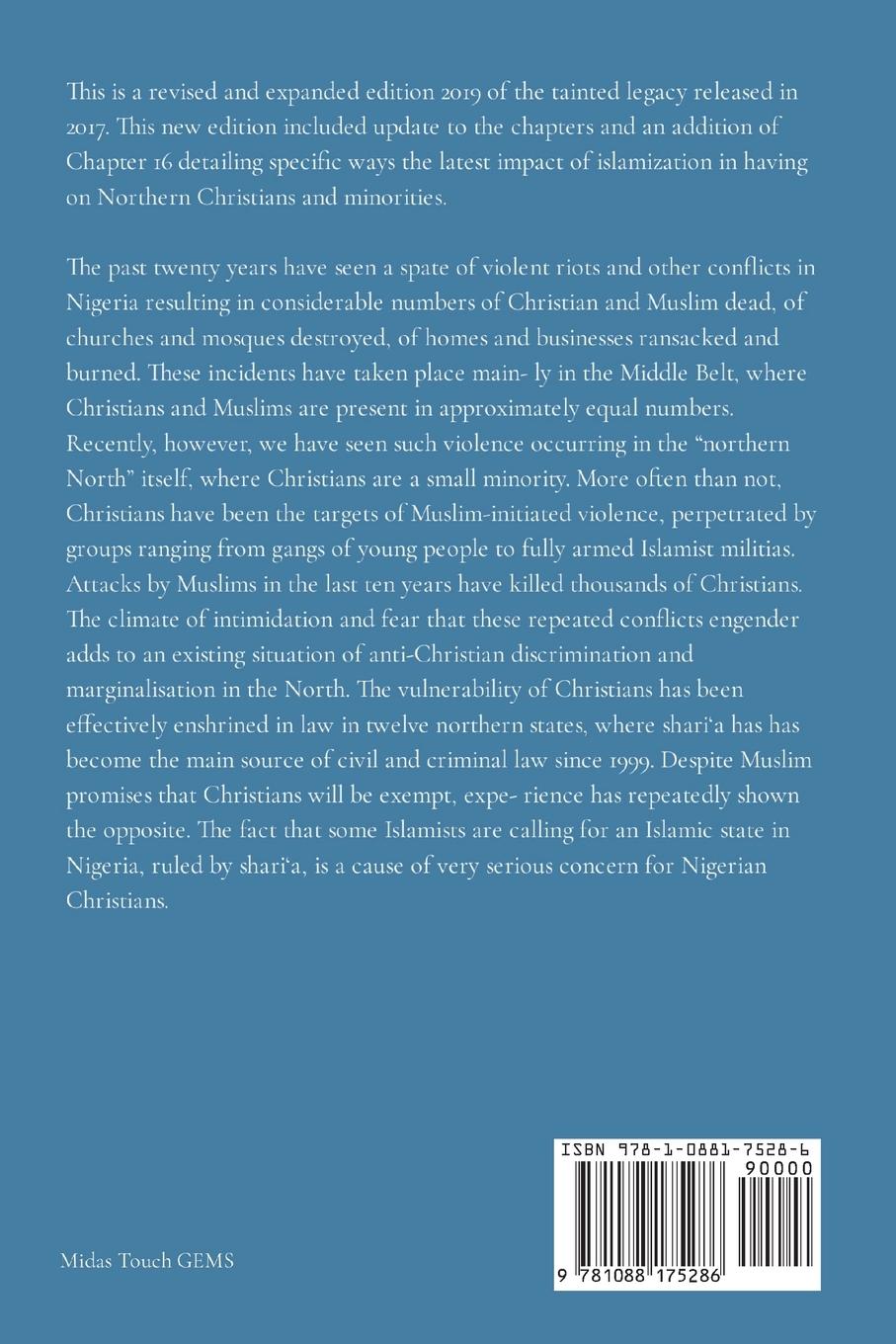 Rückseitencover Tainted Legacy Islam, Colonialism and Slavery in Northern Nigeria Revised and Expanded Edition 2019