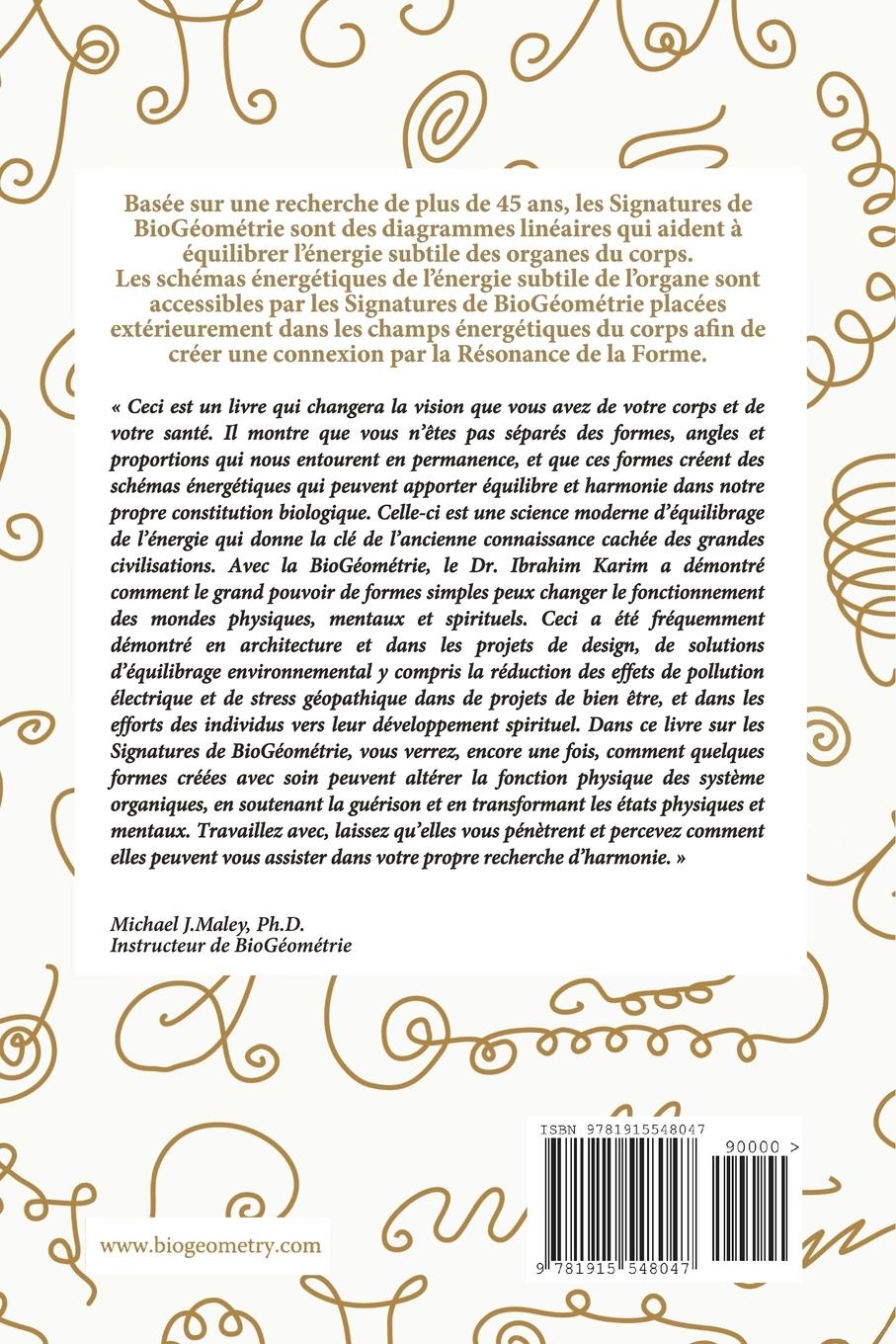 Rückseitencover Les Signatures de BioGéométrie