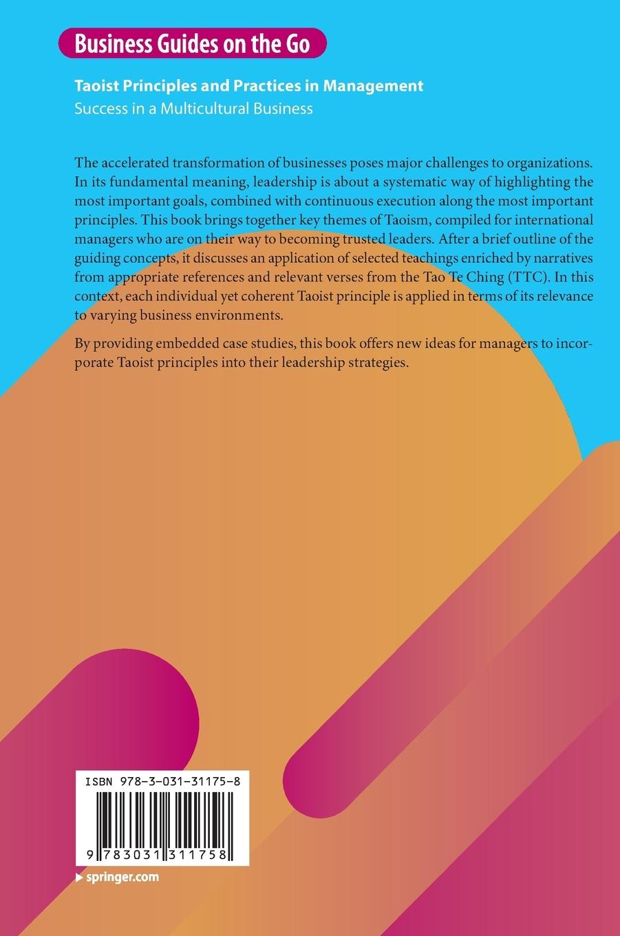 Rückseitencover Taoist Principles and Practices in Management