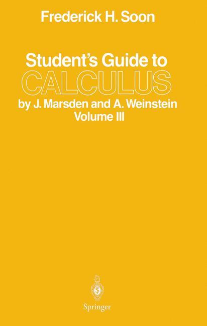 Vorderes Coverbild Student's Guide to Calculus by J. Marsden and A. Weinstein