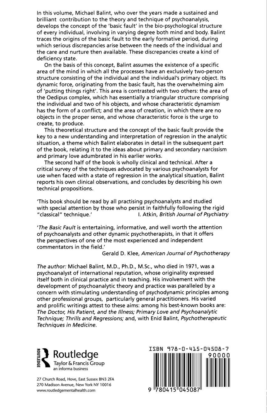 Rückseitencover The Basic Fault