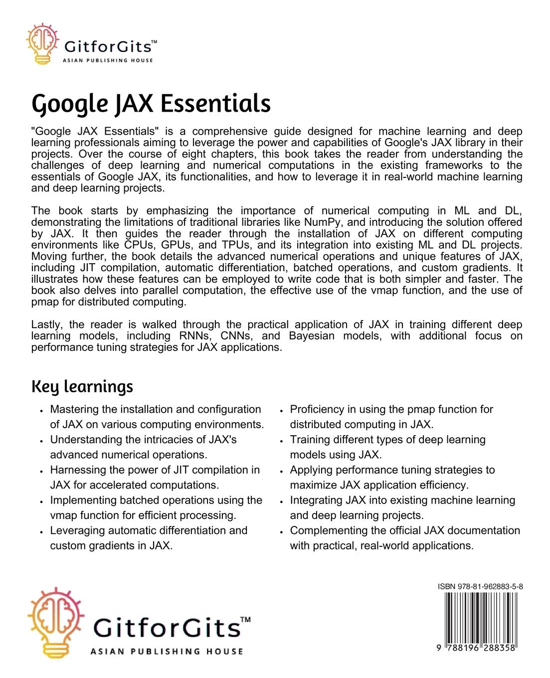 Rückseitencover Google JAX Essentials