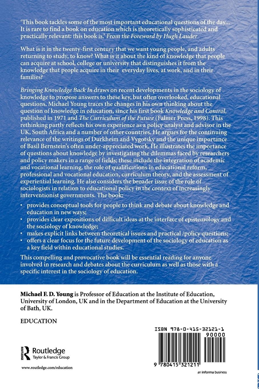 Rückseitencover Bringing Knowledge Back In