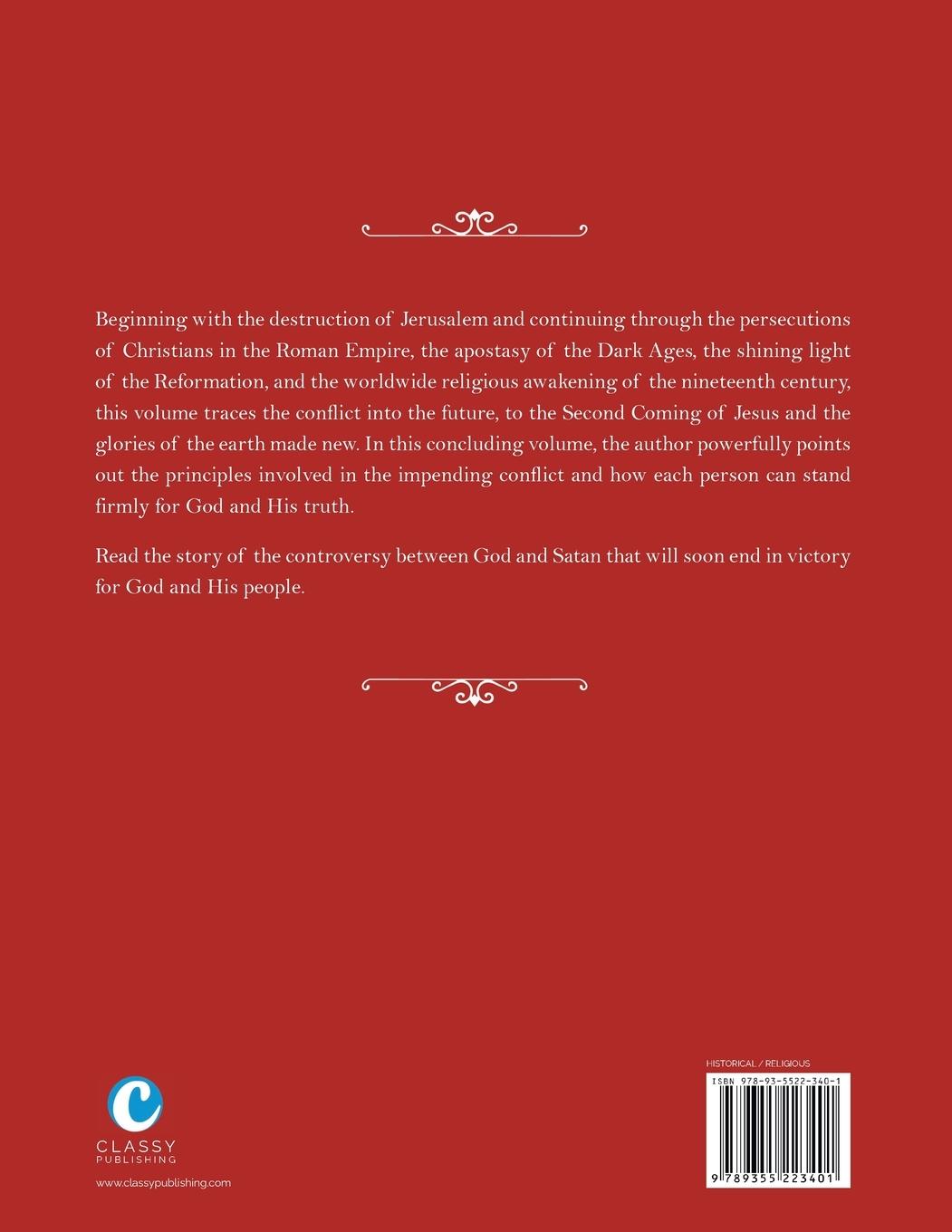 Rückseitencover The Great Controversy Between Christ and Satan