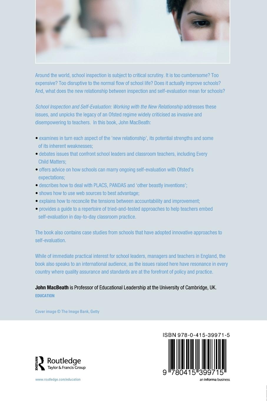 Rückseitencover School Inspection & Self-Evaluation