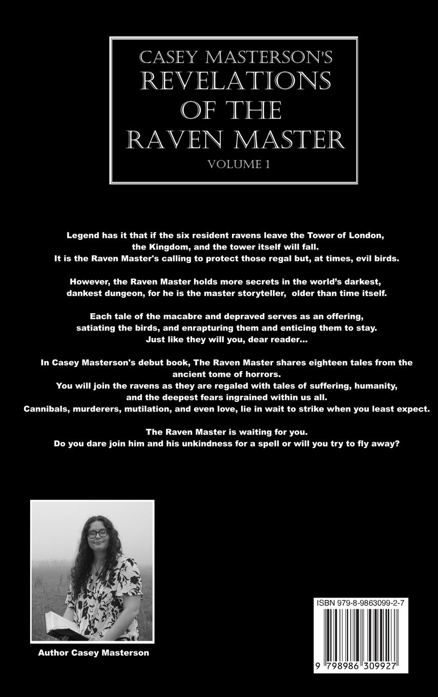 Rückseitencover Casey Masterson's Revelations of the Raven Master Volume One