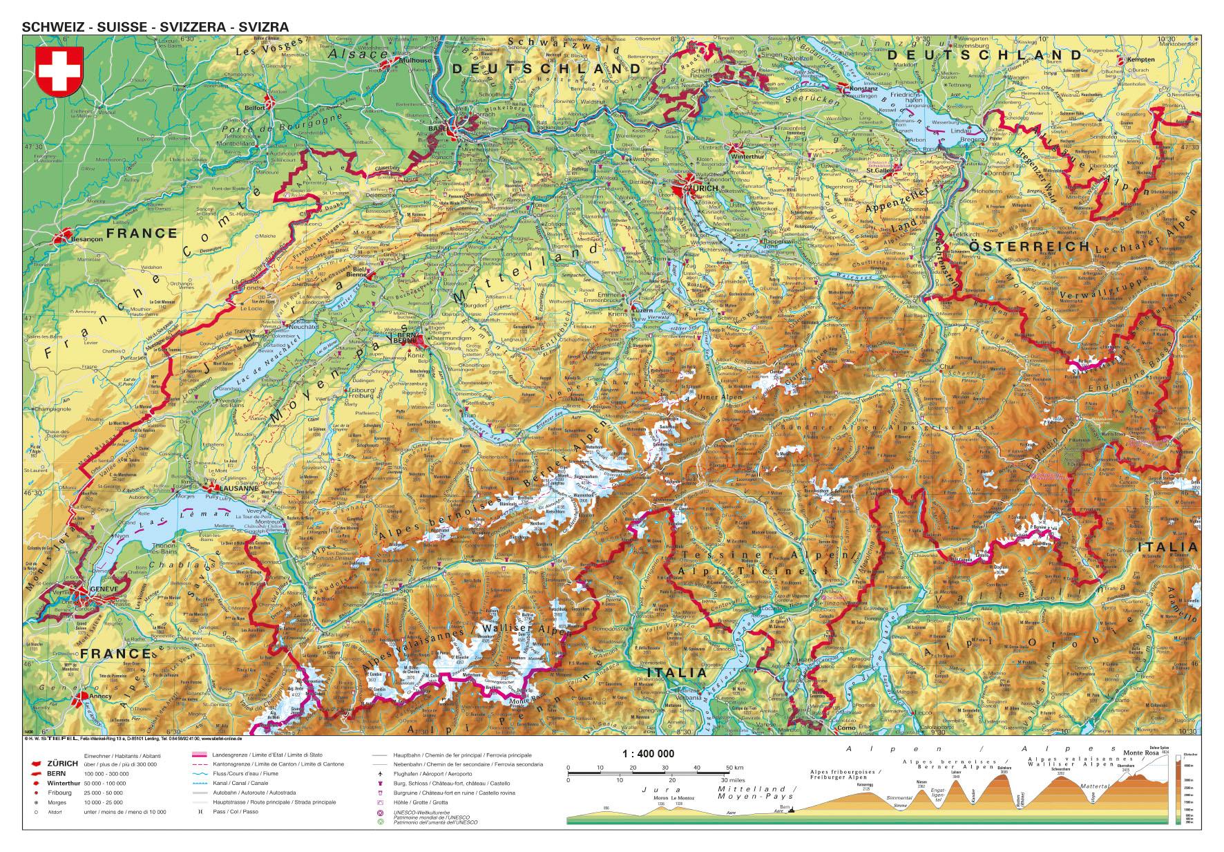 Vorderes Coverbild Schweiz physisch Papierposter