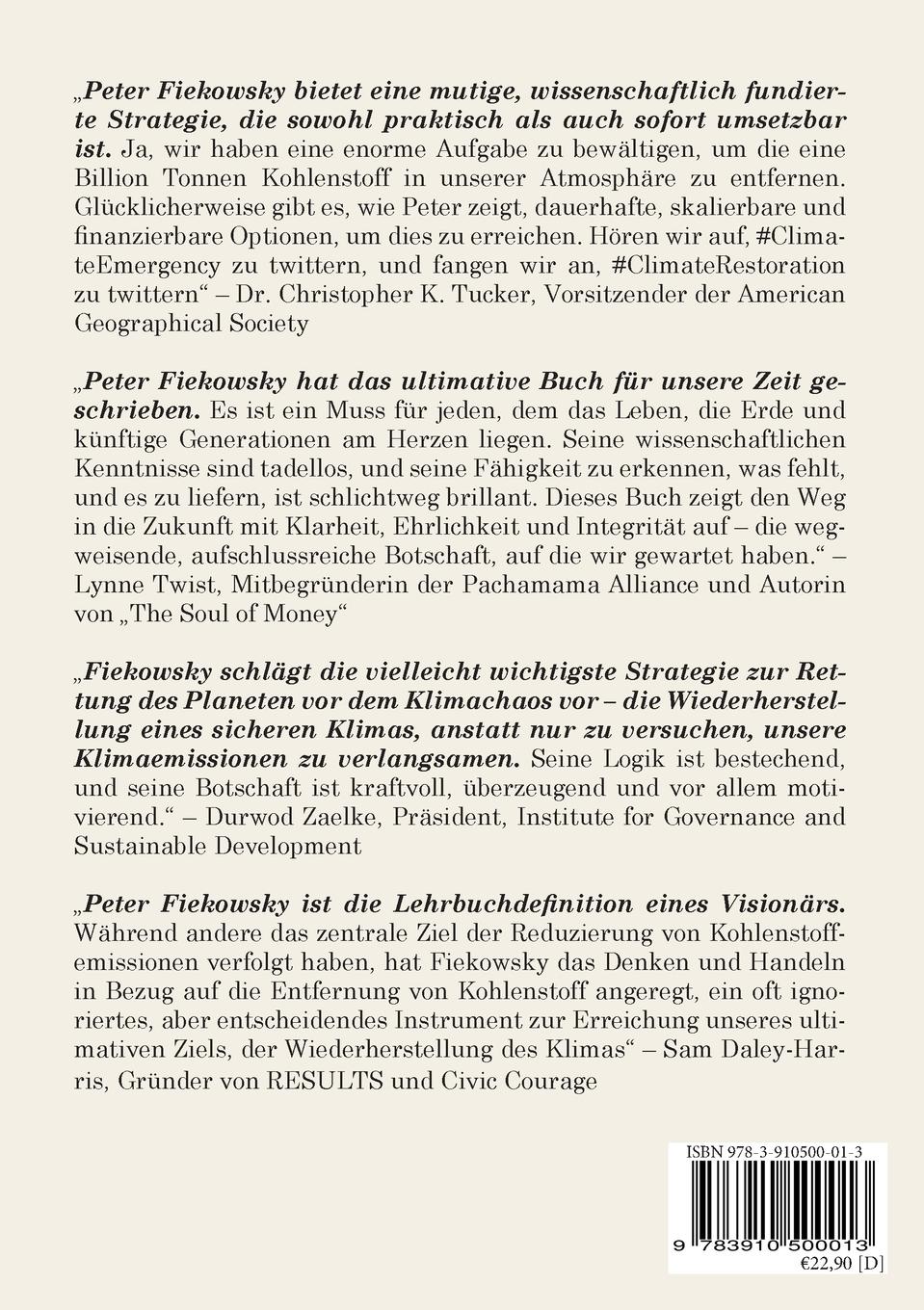 Rückseitencover Wiederherstellung des Klimas