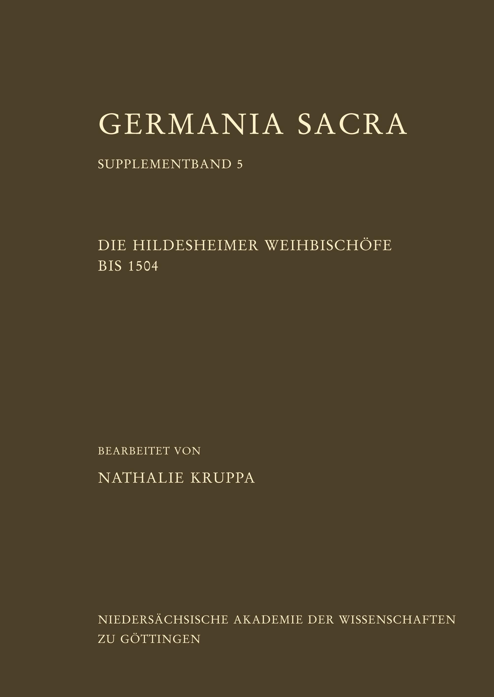 Vorderes Coverbild Die Hildesheimer Weihbischöfe bis 1504