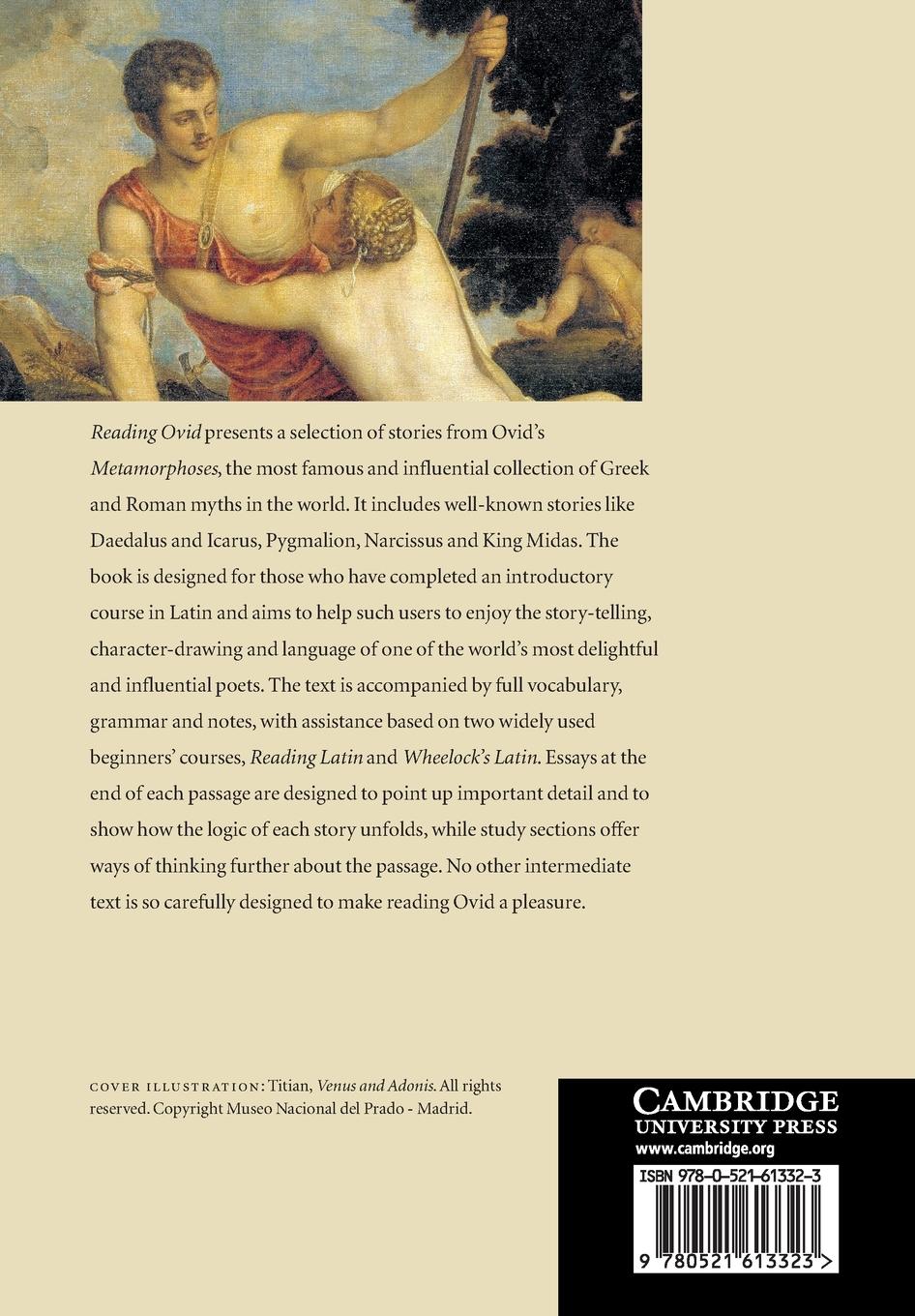 Rückseitencover Reading Ovid