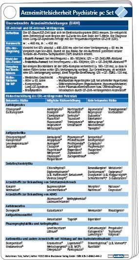 Vorderes Coverbild Arzneimittelsicherheit in der Psychiatrie pocketcard Set