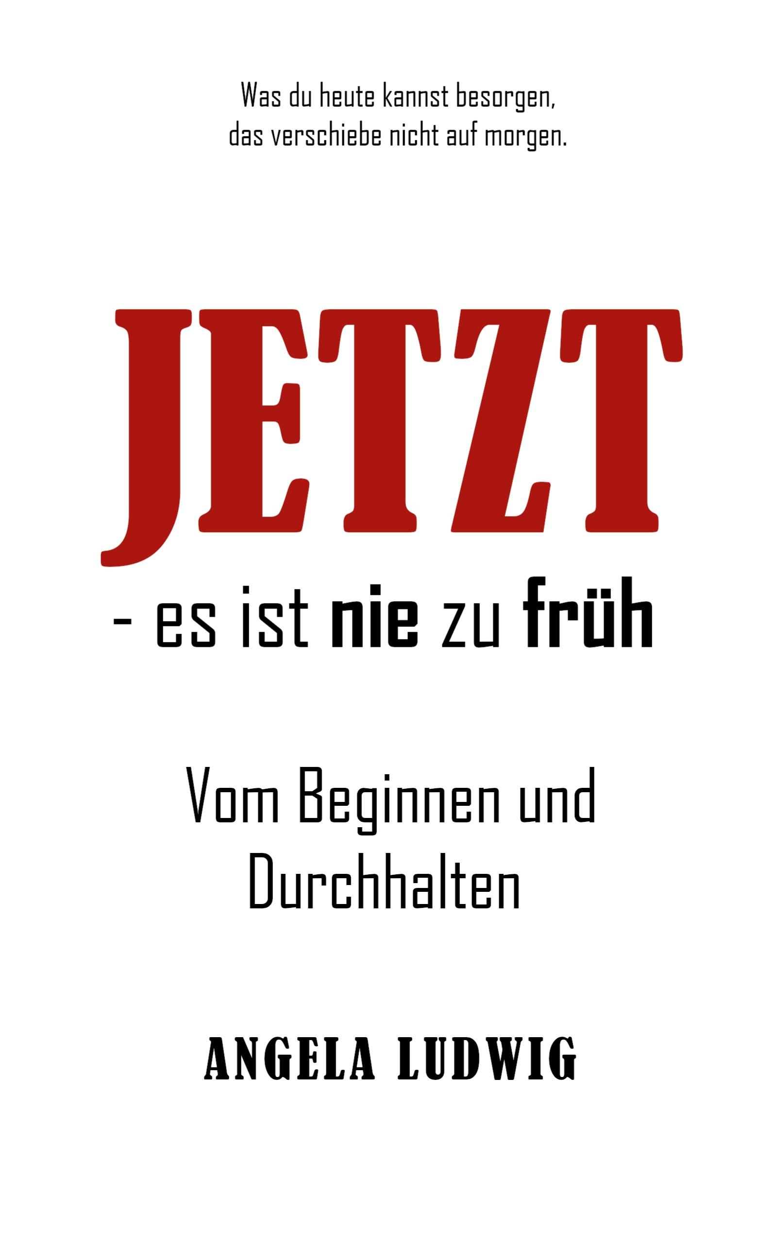 Vorderes Coverbild Jetzt - es ist nie zu früh!