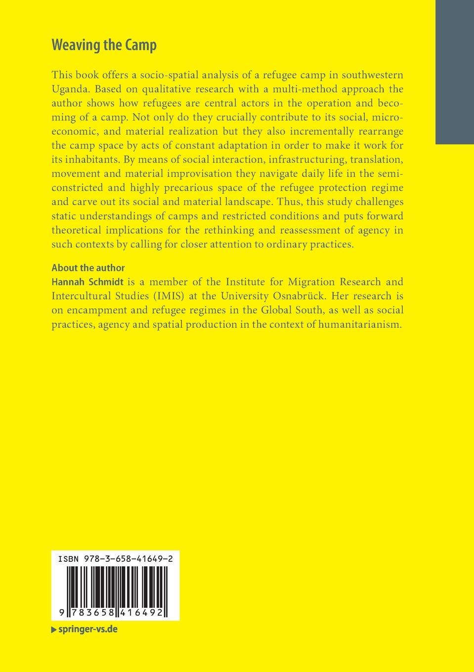 Rückseitencover Weaving the Camp