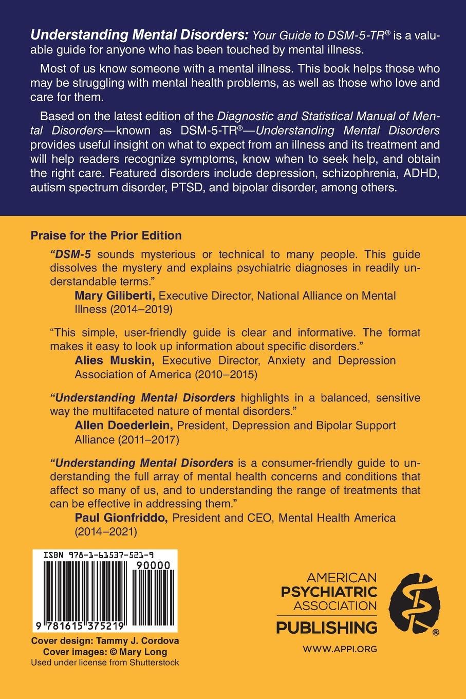Rückseitencover Understanding Mental Disorders