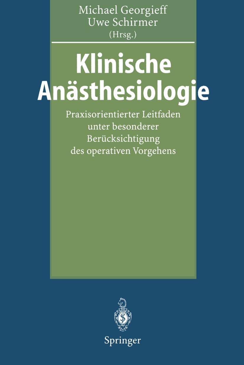 Vorderes Coverbild Klinische Anästhesiologie