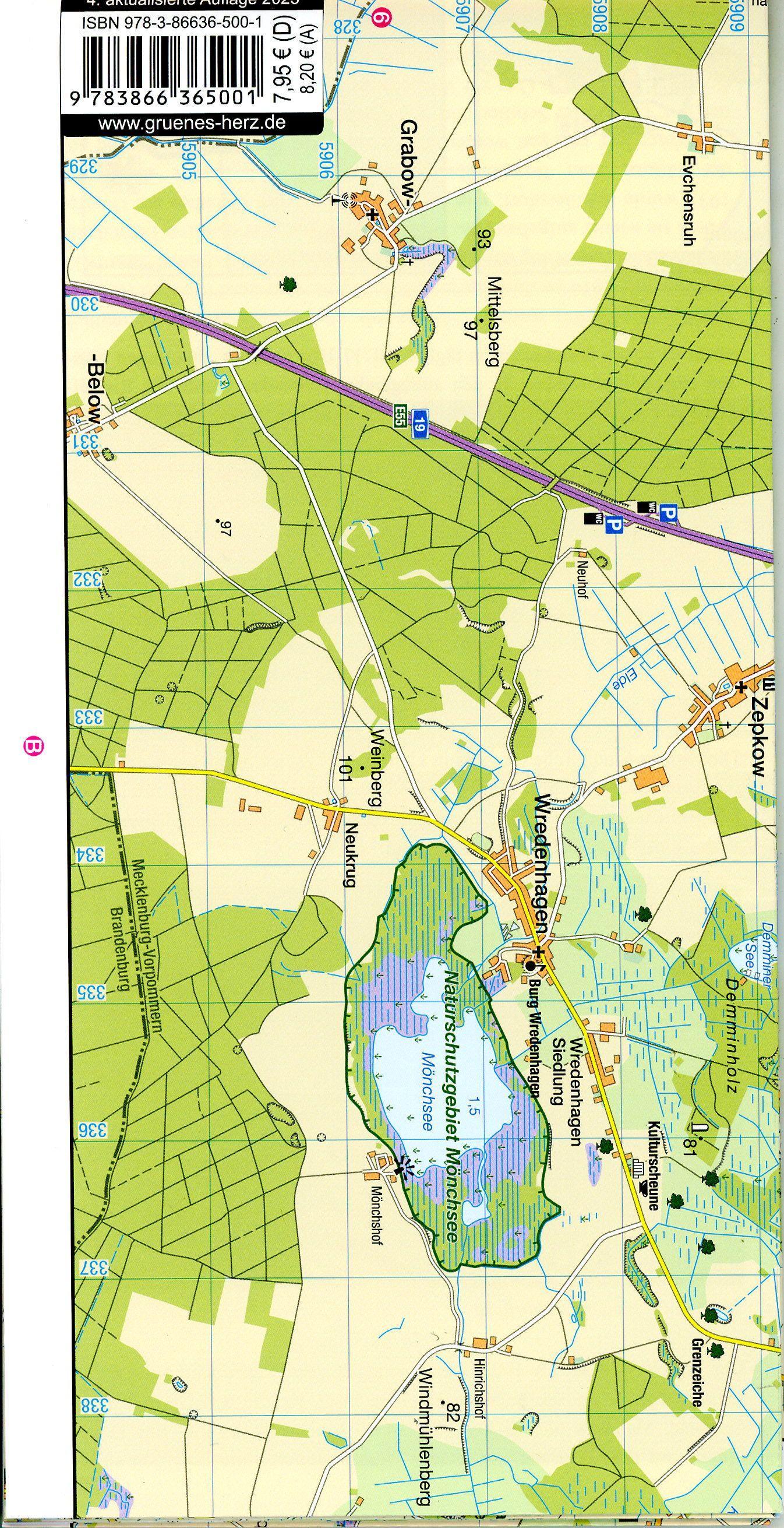 Beispielinhalt (Bild) Gewässerkarte Große Mecklenburgische Seen