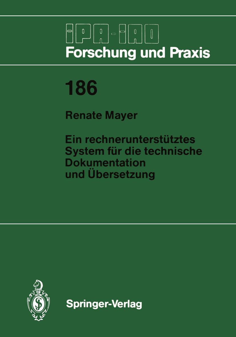 Vorderes Coverbild Ein rechnerunterstütztes System für die technische Dokumentation und Übersetzung