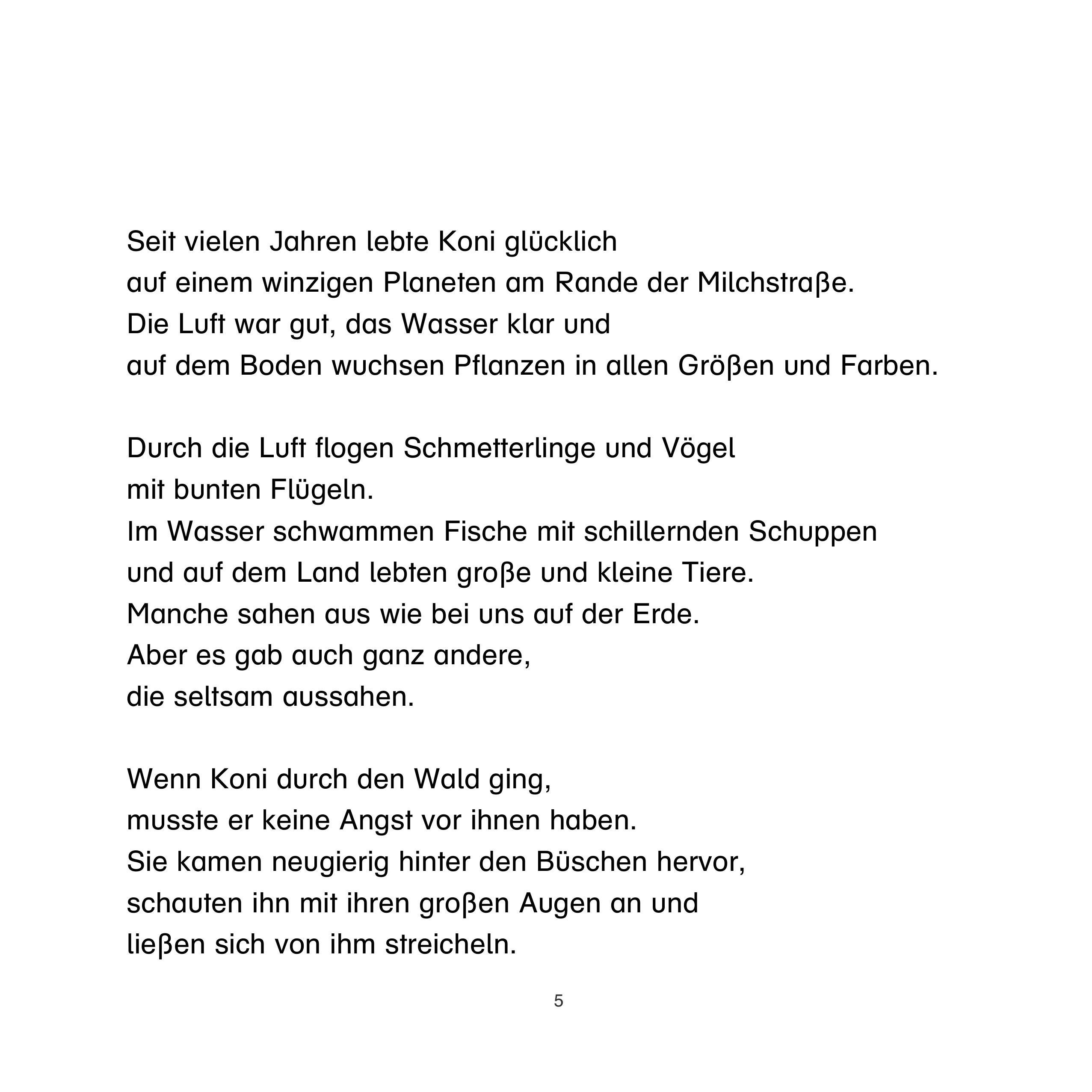 Beispielinhalt (Bild) KONI - der Fremde aus dem All