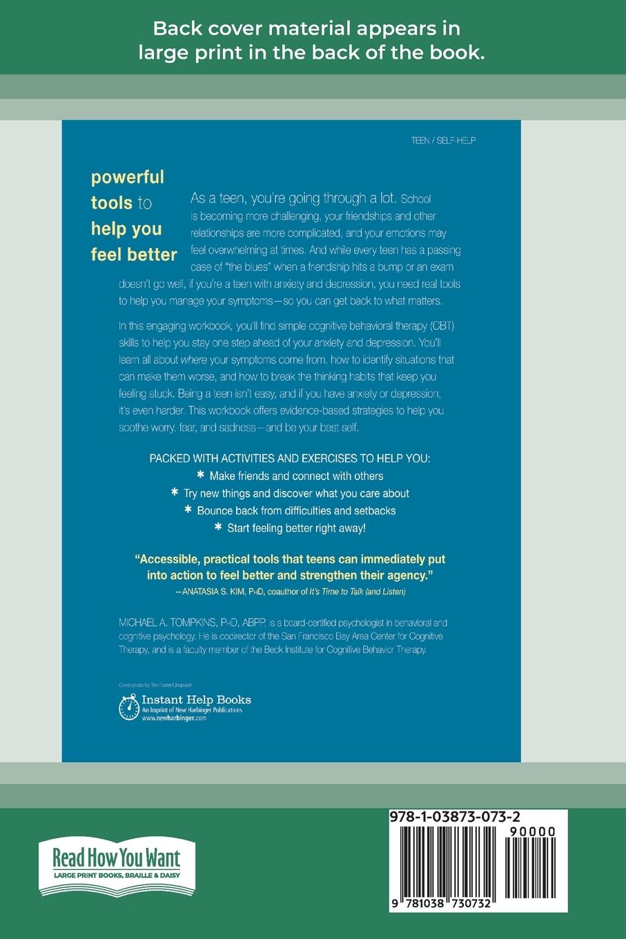 Rückseitencover The Anxiety and Depression Workbook for Teens