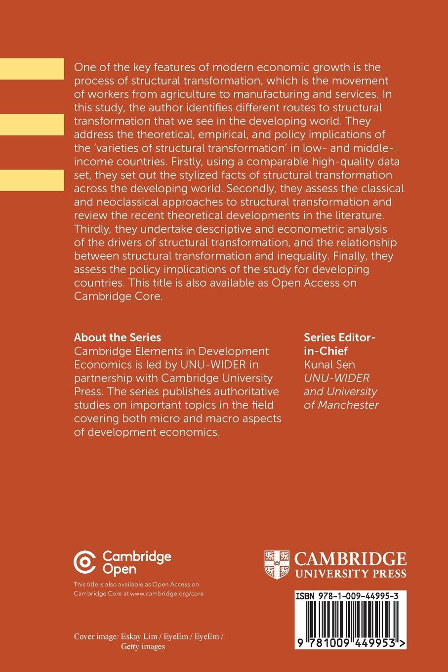 Rückseitencover Varieties of Structural Transformation