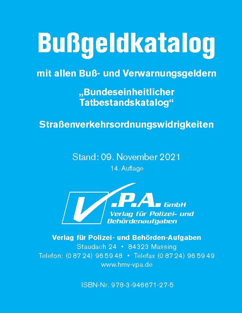 Vorderes Coverbild Original-Bußgeldkatalog der Polizei