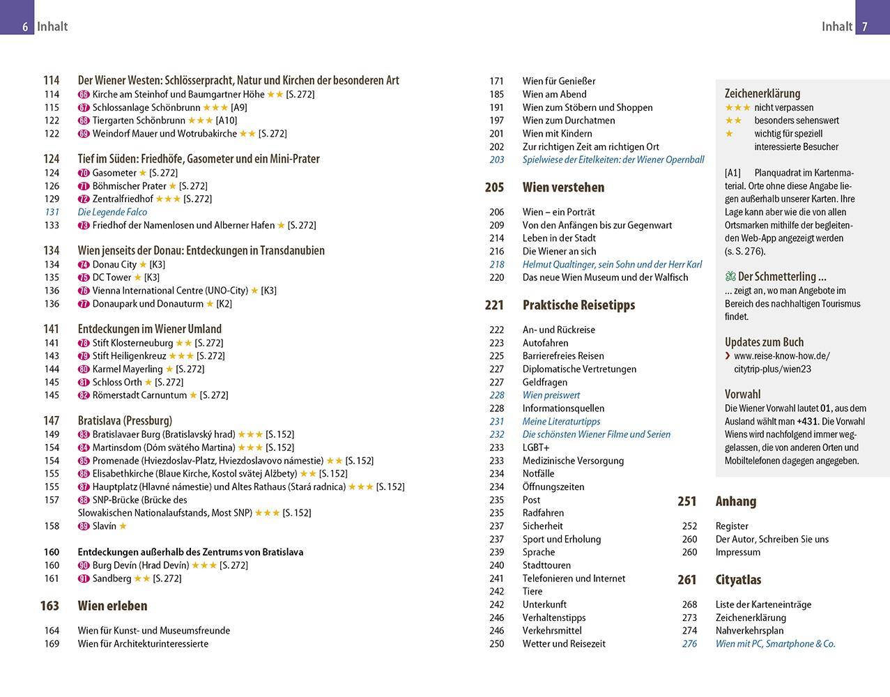Beispielinhalt (Bild) Reise Know-How Reiseführer Wien (CityTrip PLUS)