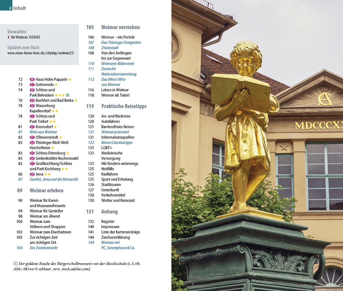 Beispielinhalt (Bild) Reise Know-How CityTrip Weimar