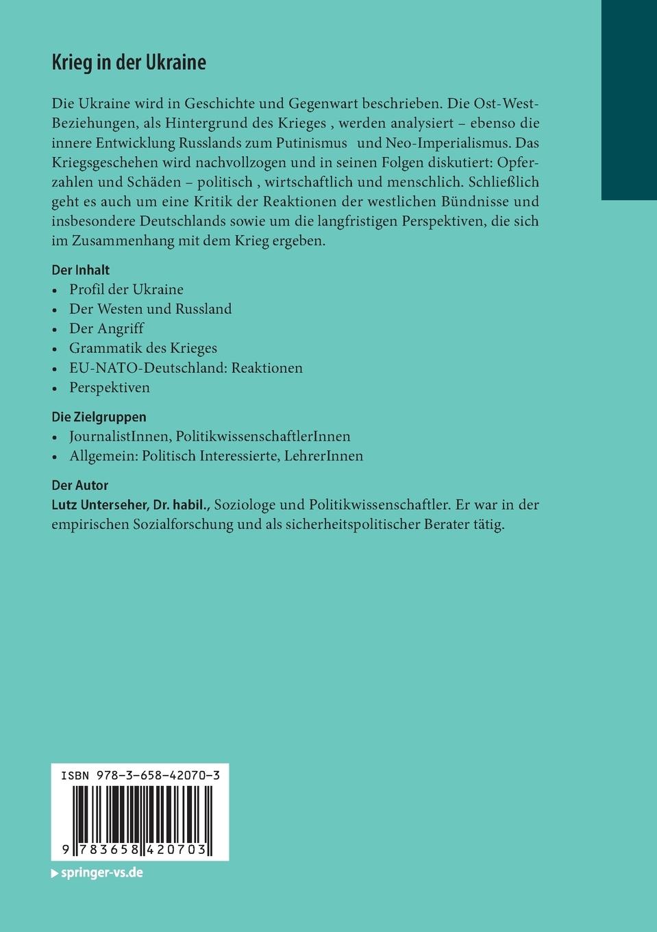 Rückseitencover Krieg in der Ukraine