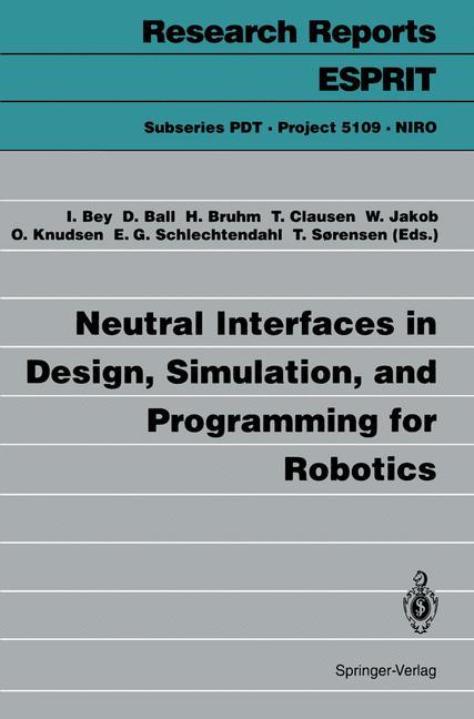 Vorderes Coverbild Neutral Interfaces in Design, Simulation, and Programming for Robotics