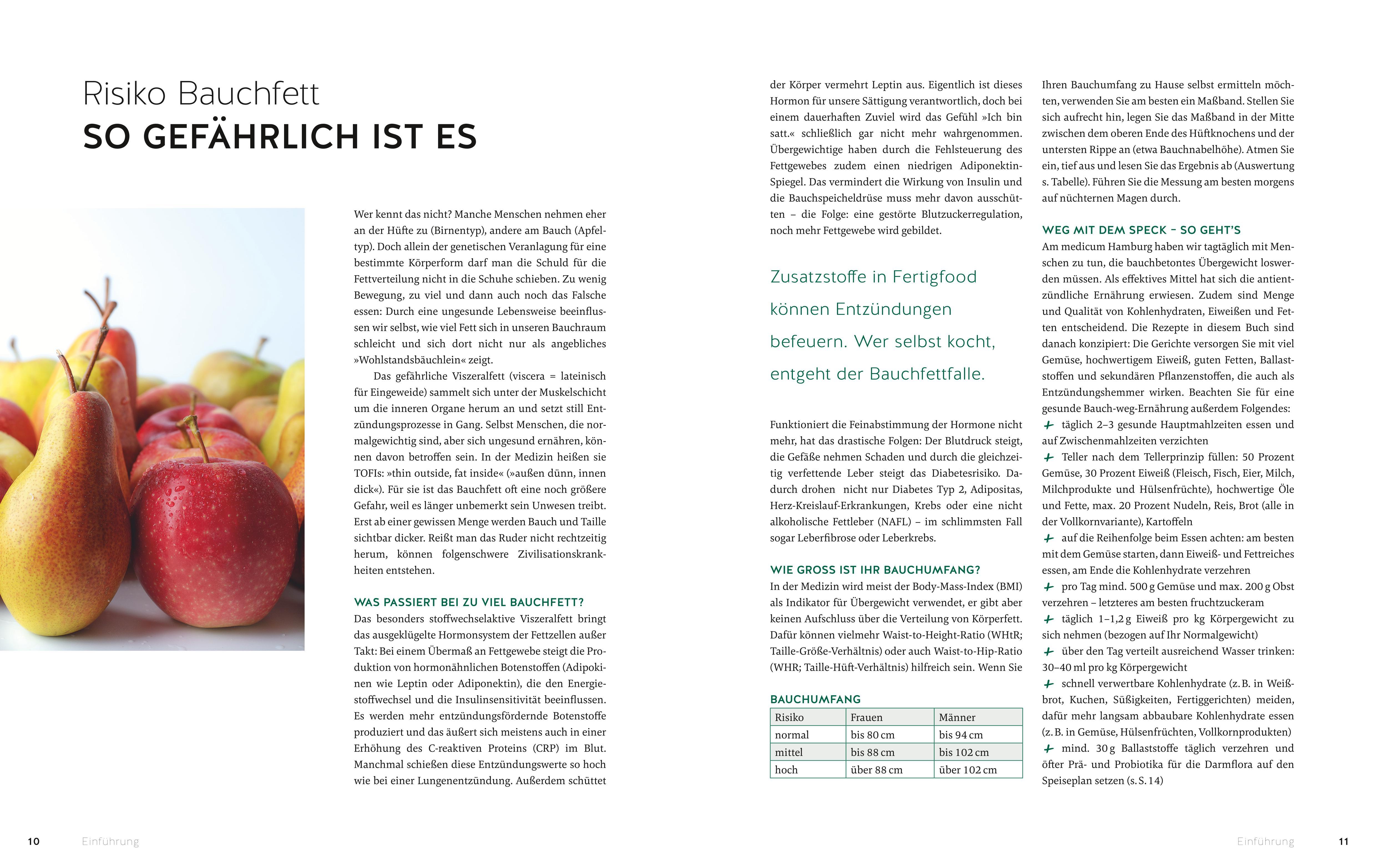 Beispielinhalt (Bild) Meine 80 besten Rezepte gegen Bauchfett