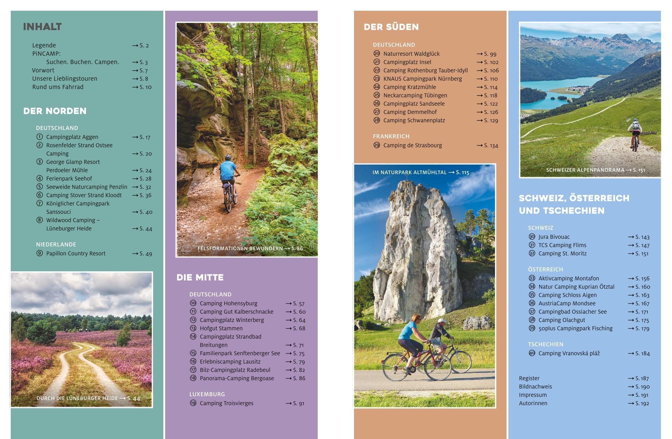 Beispielinhalt (Bild) Yes we camp! Camping mit Rad und E-Bike