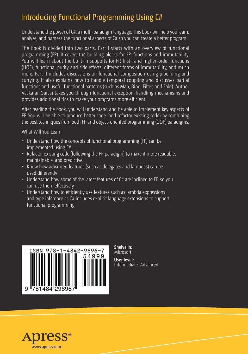 Rückseitencover Introducing Functional Programming Using C