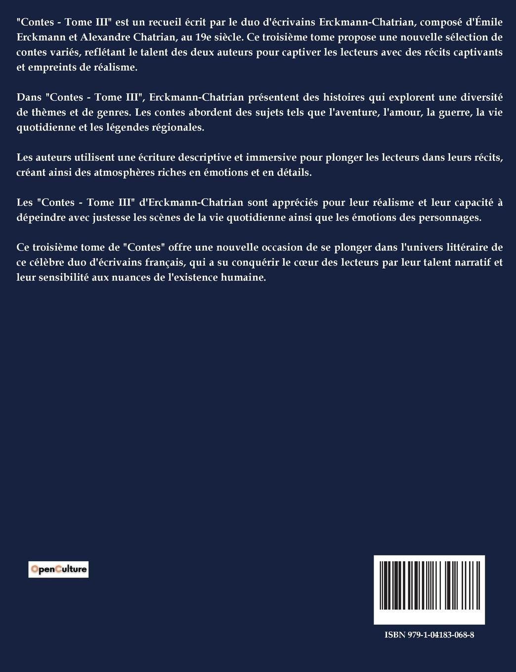 Rückseitencover Contes