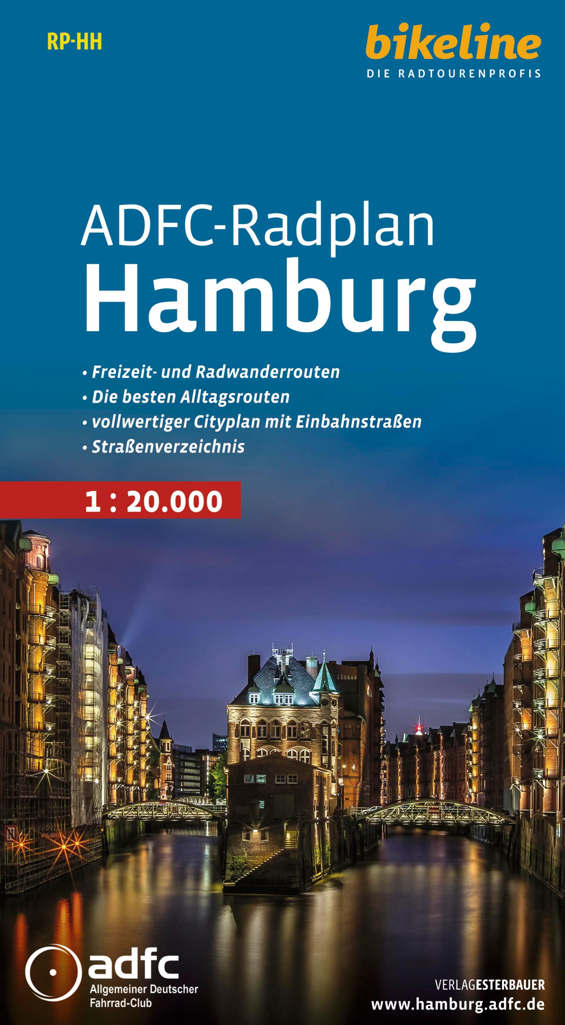 Vorderes Coverbild ADFC-Radplan Hamburg