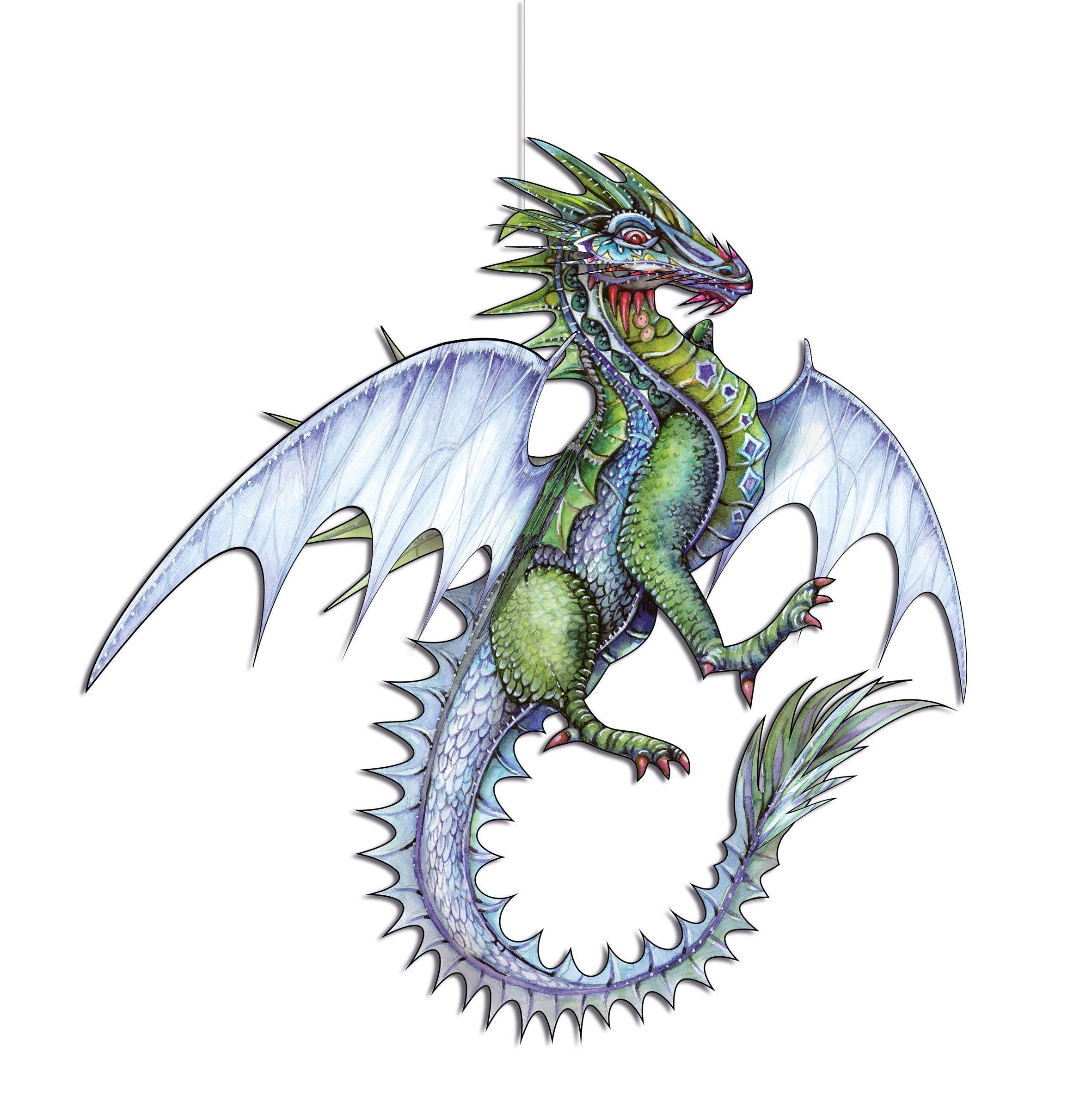 Beispielinhalt (Bild) Drachen Bastelbogen Traumfänger zum Basteln & Aufhängen aus Papier