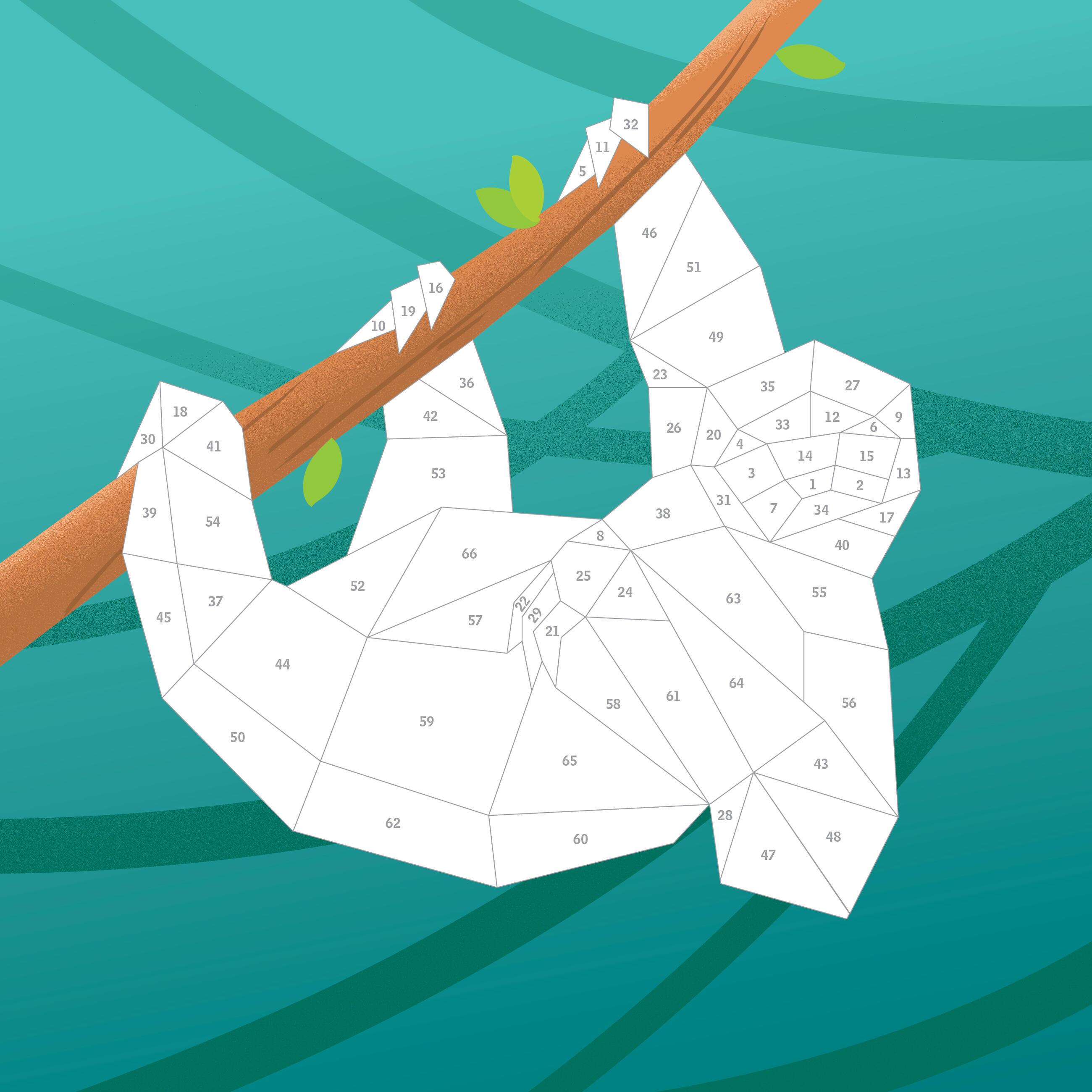 Beispielinhalt (Bild) Paint by Sticker Kids: Rainforest Animals