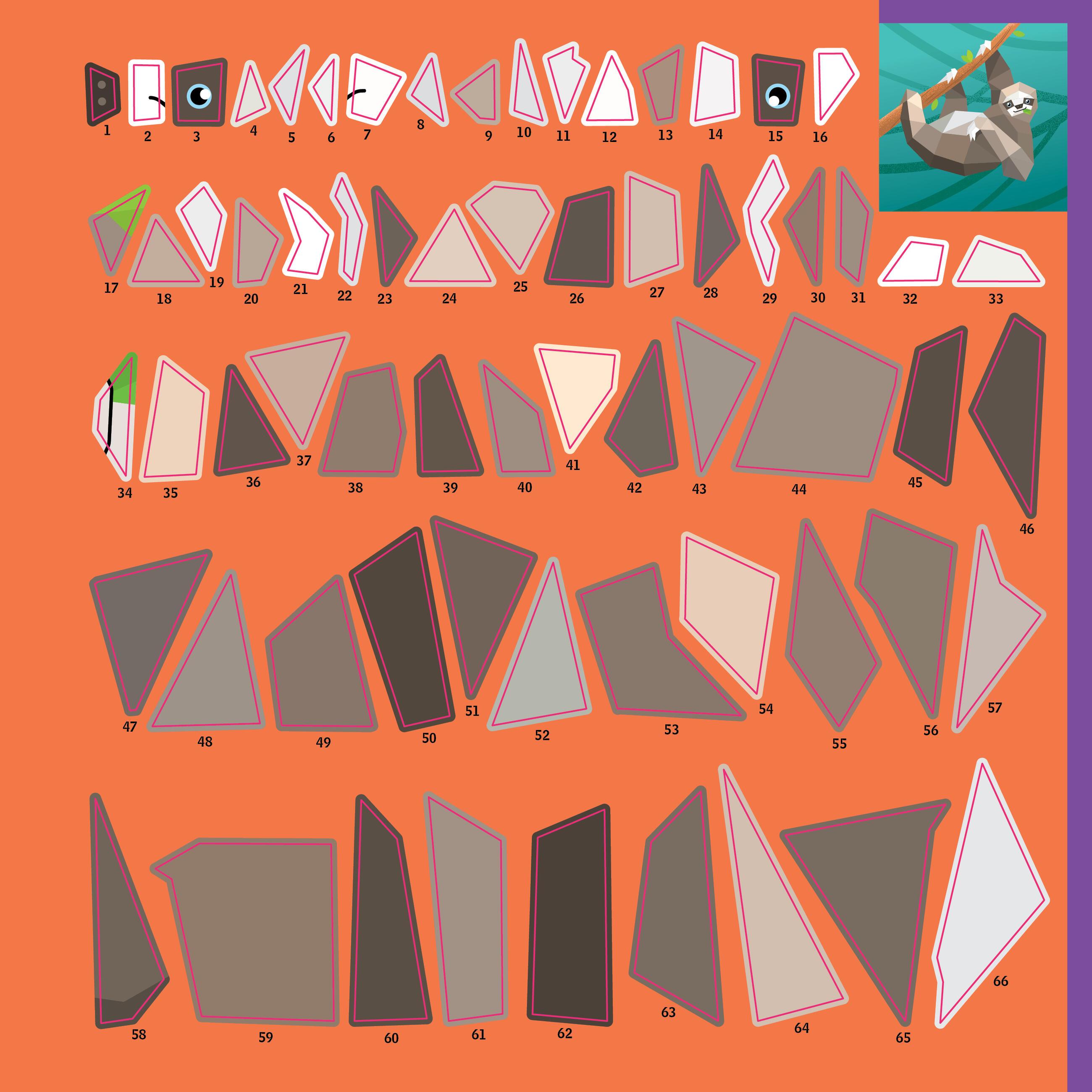 Beispielinhalt (Bild) Paint by Sticker Kids: Rainforest Animals