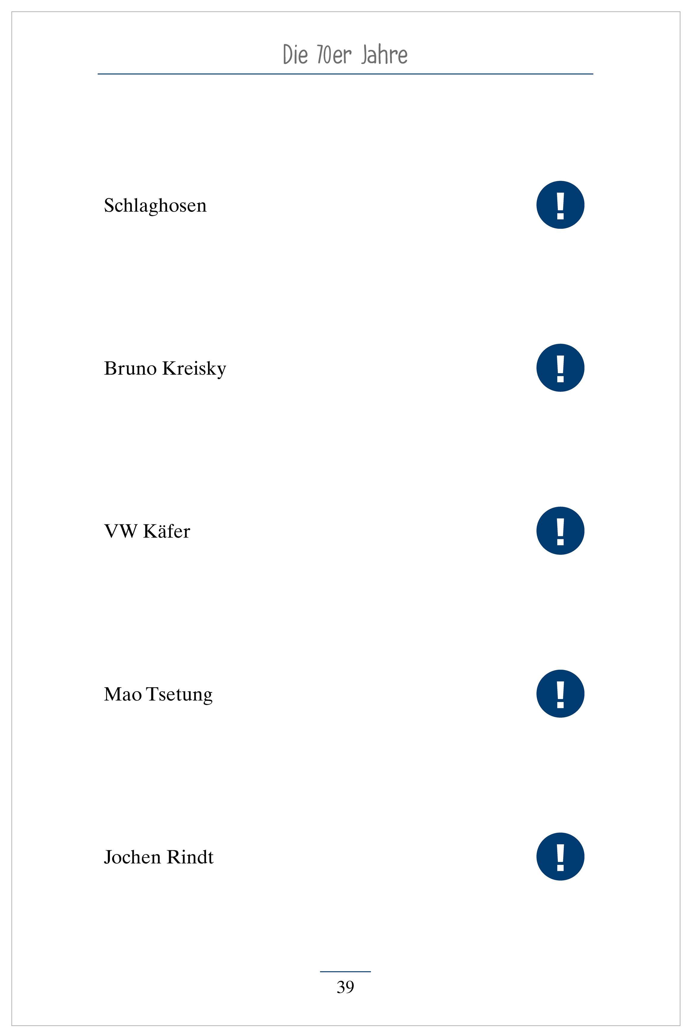 Beispielinhalt (Bild) Allgemeinwissen. Das Gedächtnistraining-Quiz für Senioren. Ideal als Beschäftigung, Gedächtnistraining, Aktivierung bei Demenz.
